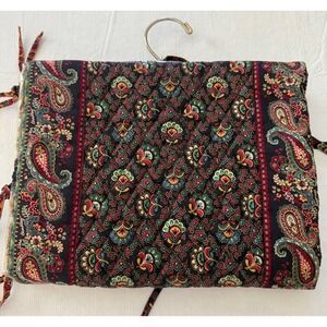 Vera‎ Bradley Vintage Quilted Paisley Hanging Travel Organizer Collette Black